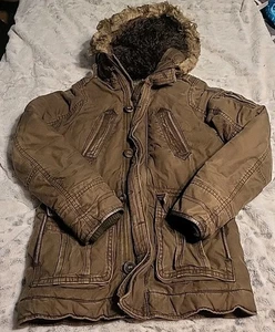 Vintage Abercrombie and Fitch Military Parka Jacket Basin Mountain Size S Hoodie - Picture 1 of 15
