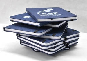 Lot of 10 Mini Journal Notebooks Hardcover Navy Blue w Elastic Strap BRANDED - Picture 1 of 6