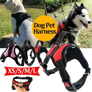 7Pack Cat Dog Pet Harness Adjustable Control Vest Dogs Reflective XS S M L Leash - Picture 1 of 12