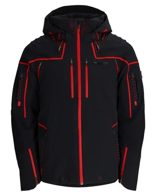 Chaqueta de esquí aislada Spyder Pinnacle negra grande Recco para hombre nueva con etiquetas precio de venta sugerido por el fabricante $1100 Foto 1 de 4