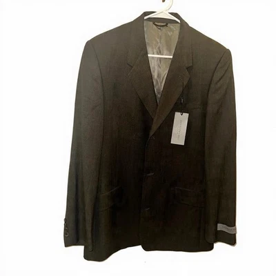 Chaqueta Traje Kenneth Cole Collection Para Hombre 100% Lana Gris Oliva Talla 42 L Nueva con Etiquetas Foto 1 de 2