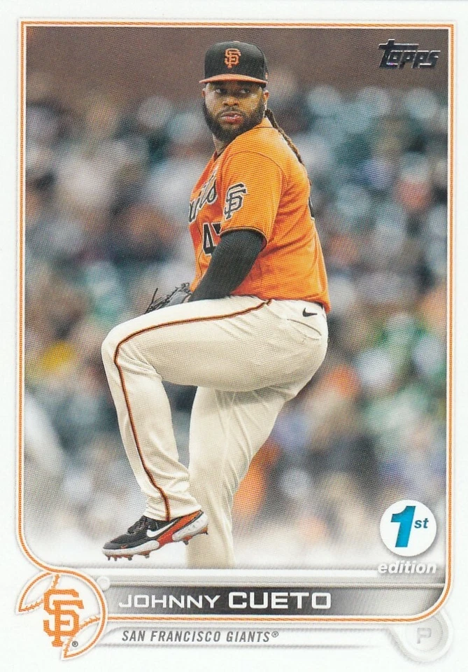 JOHNNY CUETO TOPPS FIRST 1ST EDITION BASE SAN FRANCISCO GIANTS #73 2022 22 - Image 1 of 1