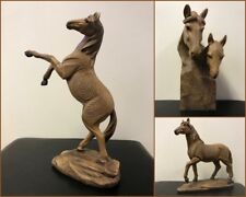Wood Effect Horse & Calf Statues & Busts - Resin Figures Leonardo Animal Kingdom
