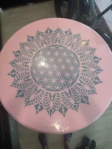 Hand-Painted Mandala Table with High-Gloss Resin Finish - Picture 1 of 6
