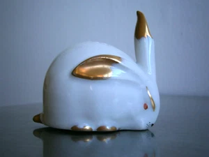 Lapin E.M.Sandoz T.Haviland Porcelaine Art déco Céramique animalière 1930 - Imagen 1 de 13