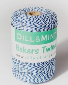 200M Baumwolle Bäckergarn, Blau & Weiß Garn Küche Schnur Tenn Well - Bild 1 von 1