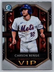 2025 Bowman Carson Benge VIP Chrome Prospect Insert #VIP-17 Mets - Picture 1 of 2