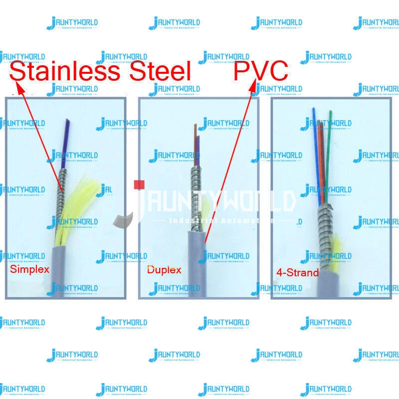 1x 100M FC to FC UPC Armored Fiber Cable MM Single Core Simplex Fiber Patch Cord - Image 1 of 1