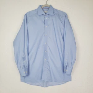 ETON Contemporary Fit Dress Shirt Button Down 41/16 Blue Pinstripe Long Sleeve - Picture 1 of 13