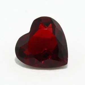SIMULATED RED RUBY 8 MM HEART CUT 6 PIECE SET F-4349 - Picture 1 of 1