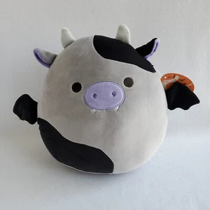 Squishmallow BRIDGETTE il pipistrello vampiro della mucca 12" peluche grigio e nero HALLOWEEN - Foto 1 di 7