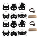  28 Pcs Paper Scratch Painting Toys Child Halloween Party Supplies Mask