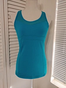 Tuff Athletics Teal Yoga Gym Tank Built In Support Small - Picture 1 of 3