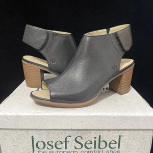 NEW Josef Seibel Bonnie Sandals Clogs Shoes Womens Size 6/6.5 US 37 EU Black - Picture 1 of 8