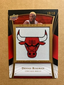 Dennis Rodman 2007-08 Upper Deck UD Premier Stitchings Bulls Logo Copper /10 - Foto 1 di 2