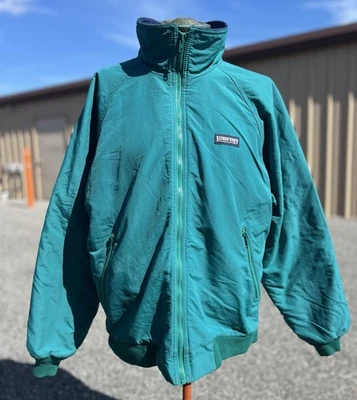 Vtg Lands’ End Squall Jacket Men’s L Teal Fleece Lined Thinsulate USA 80s/90s - Image 1 of 4