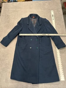 Vintage Alorna Super Fina Wool Blend L Coat Double Breasted Union Made USA Parka - Picture 1 of 8