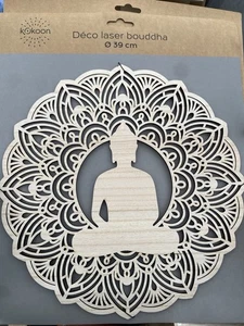Lot revendeur De une grande déco, laser, bouddha en bois, reffb - Imagen 1 de 1