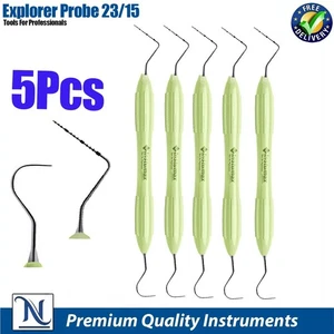 Dental Perio Probe UNC 23/15 Explorer Diagnostic Instrument Silicone Handle 5Pcs - Picture 1 of 4