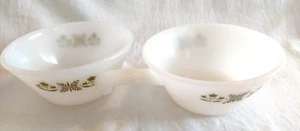 Vintage Anchor Hocking Fire King Meadow Green Soup Chili Bowls Ramekins - Picture 1 of 6