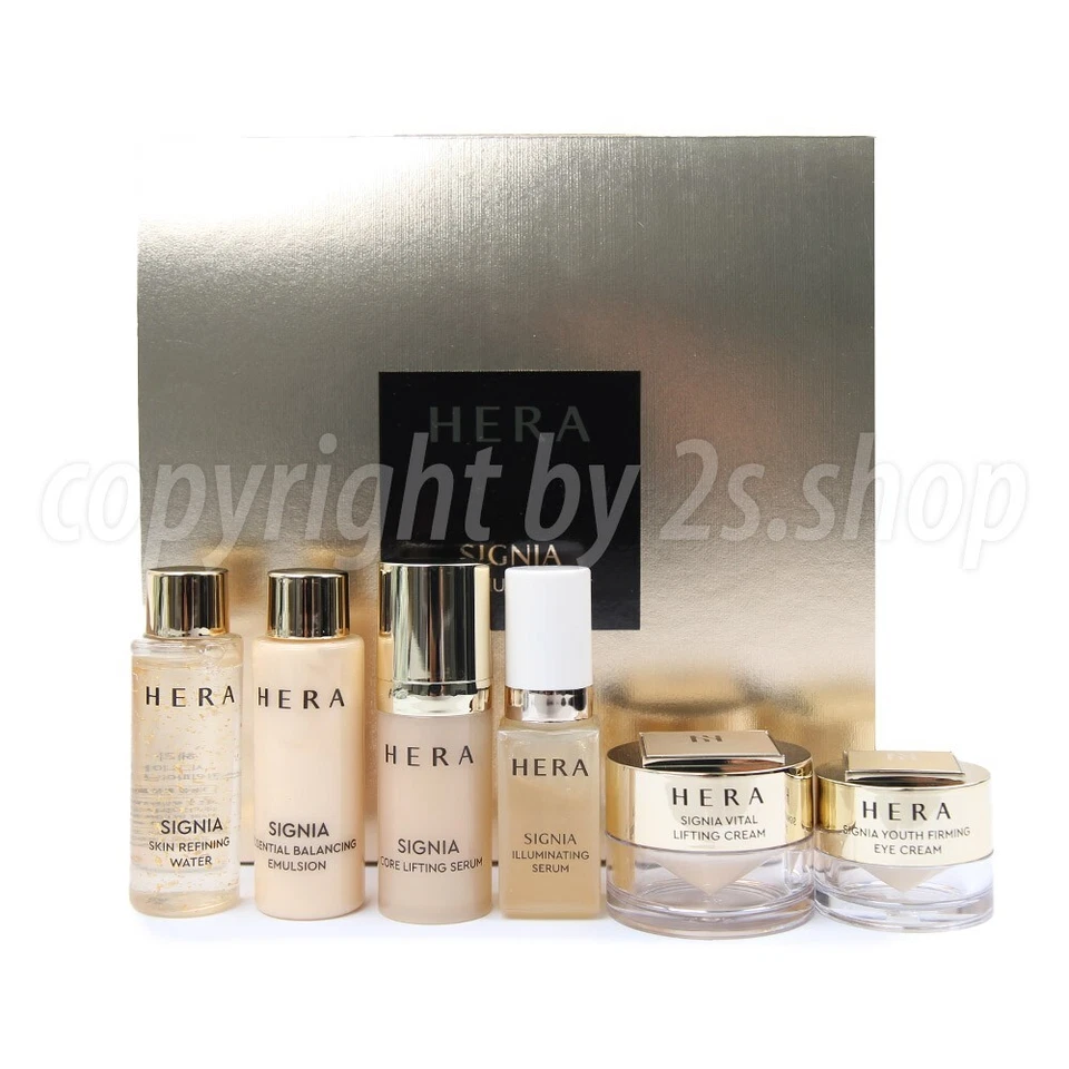 HERA SIGNIA Deluxe Kit 6Itens Água,Soro,Emulsão,Soro Firmizante,Creme para Olhos,Creme - Imagem 1 de 3