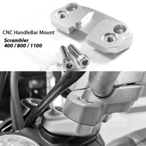CNC HandleBar Mount Clamp Risers AdapterFor Ducati Scrambler 400 800 1100 - Picture 1 of 14