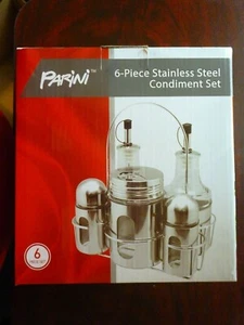 Juego de condimentos Parini de 6 piezas de acero inoxidable NUEVO SIN ABRIR - Imagen 1 de 5