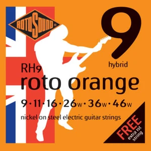 ULTIMI 5 SET CORDE ROTOSOUND RH9 ROTO ORANGE 9.46 ELETTRICA - Foto 1 di 1