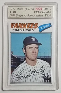 Fran Healy 1977 Topps #148 Blank Back Proof Signature Low & Name Left ASA PR9 - Picture 1 of 2