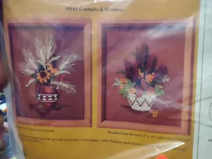 Creative Circle "Cattails and Daisies" Crewel Kit # 0541 1986 VTG - Picture 1 of 7