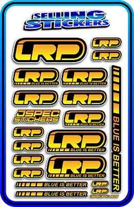 LRP ELECTRIC ESC MOTOR BATTERY LIPO STICKER DECALS RC CAR DRIFT YELLOW ORANGE B - Picture 1 of 4