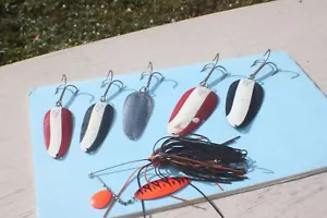 EPPINGER - FISHING LURE SPOONS - BUNDLE - (2) -300 - (3) 700 - (1) UNKNOWN - Picture 1 of 4