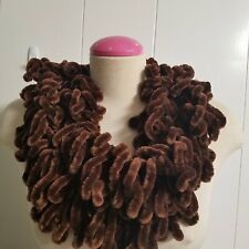 Brown Winter Scarf 6 ' long by 4" Wide Warm Chenelle like material