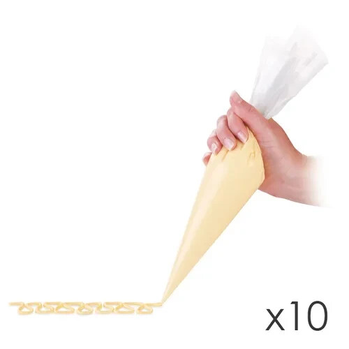 Sacchetti Monouso Smoothy Per Pasticceria - 100 Pezzi Trasparenti In Plastica PE - Foto 3