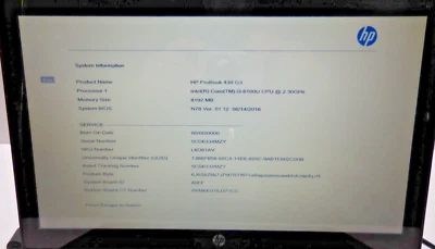 Portátil 13" HP PROBOOK 430 G3 i3-6100U @ 2.30GHz 8GB RAM 180GB SSD, SIN SISTEMA OPERATIVO Foto 1 de 4