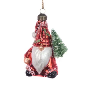 Gonk Santa Glass Christmas Tree Decoration - Floralsilk - Picture 1 of 1