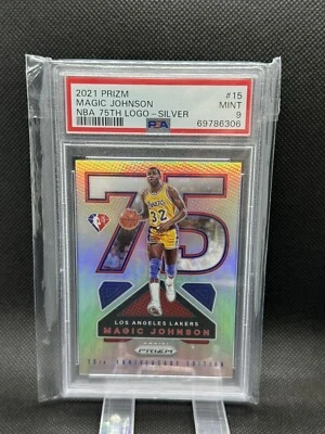 2021-22 Panini Prizm 75th Anniversary Team Silver #15 Magic Johnson Case Hit SSP - Image 1 of 4