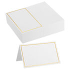 40pcs Place Cards Line Border Printable Place Name Cards White Gold Line