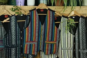 Weste aus gebürsteter Baumwolle LoudElephant Herren Anzug Hippie Boho - Bild 1 von 27