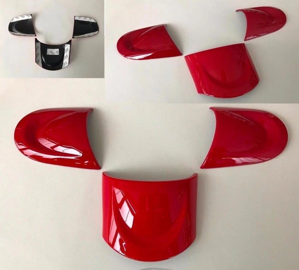  LENKRADSPANGE EINSATZ HOCHGLANZ ROT für MINI COOPER R55 R56 R57 R58 R59 R60 R61 - Bild 1 von 1