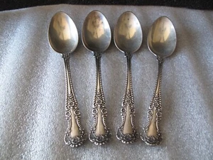 4 Antique Cambridge by Gorham Sterling Silver Teaspoon 5 3/4" Flatware - Picture 1 of 12
