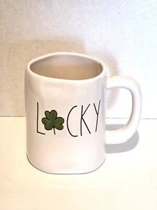 Rae Dunn ☘️LUCKY W/SHAMROCKS ON The Mug ST. PATRICKS -NEW!!! - Picture 1 of 3