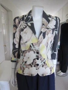PAUL SMITH BLUE COLLECTION MULTICOLOURED FLORAL PRINT FITTED JACKET SZE 44 UK 12 - Picture 1 of 19