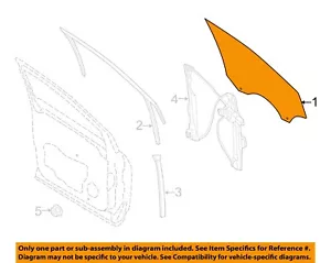 FORD OEM 15-19 Escape Front Door Glass Hardware-Door Glass CJ5Z7821411B - Picture 1 of 2