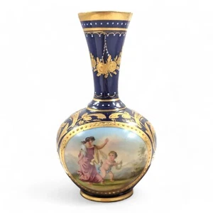 Antik Bienenkorb Royal Vienna Porzellan Kobaltblau Vase, C.1820-1827 - Bild 1 von 14