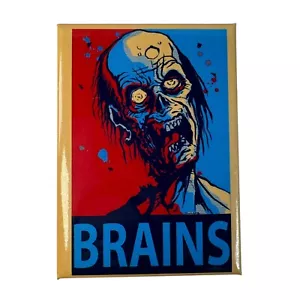 Cerebros Zombie Imán Rojo y Azul Esperanza Muertos No Muertos Caminando 28 Días Después Shaun of - Imagen 1 de 3