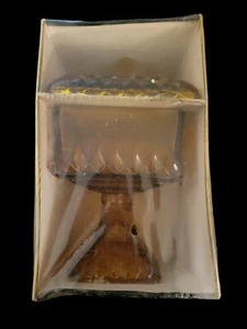 Vintage Jeanette Glass Wedding Candy Dish, Marigold 6"H, Pedestal,New, Box 3412 - Picture 1 of 4