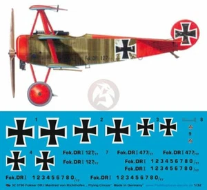 Peddinghaus 1/32 Fokker Dr.I Markings Manfred von Richthofen Jasta 11/JG I 3790 - Picture 1 of 1