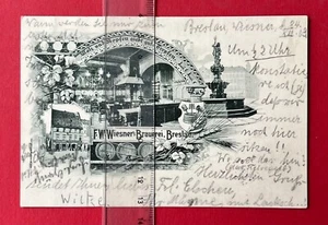 AK BRESLAU in Schlesien 1903 F. W. W. Brauerei RAR ( 131360 - Bild 1 von 2