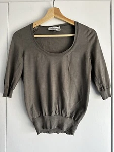 Yves Saint Laurent Grey Cropped Knit Sz M - Picture 1 of 7